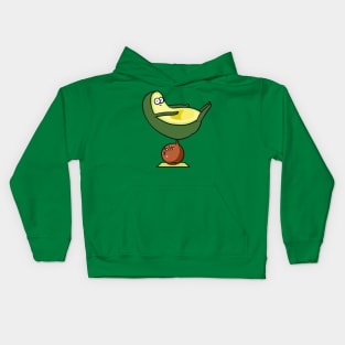 Strong Core Avocado Acro Yoga Kids Hoodie